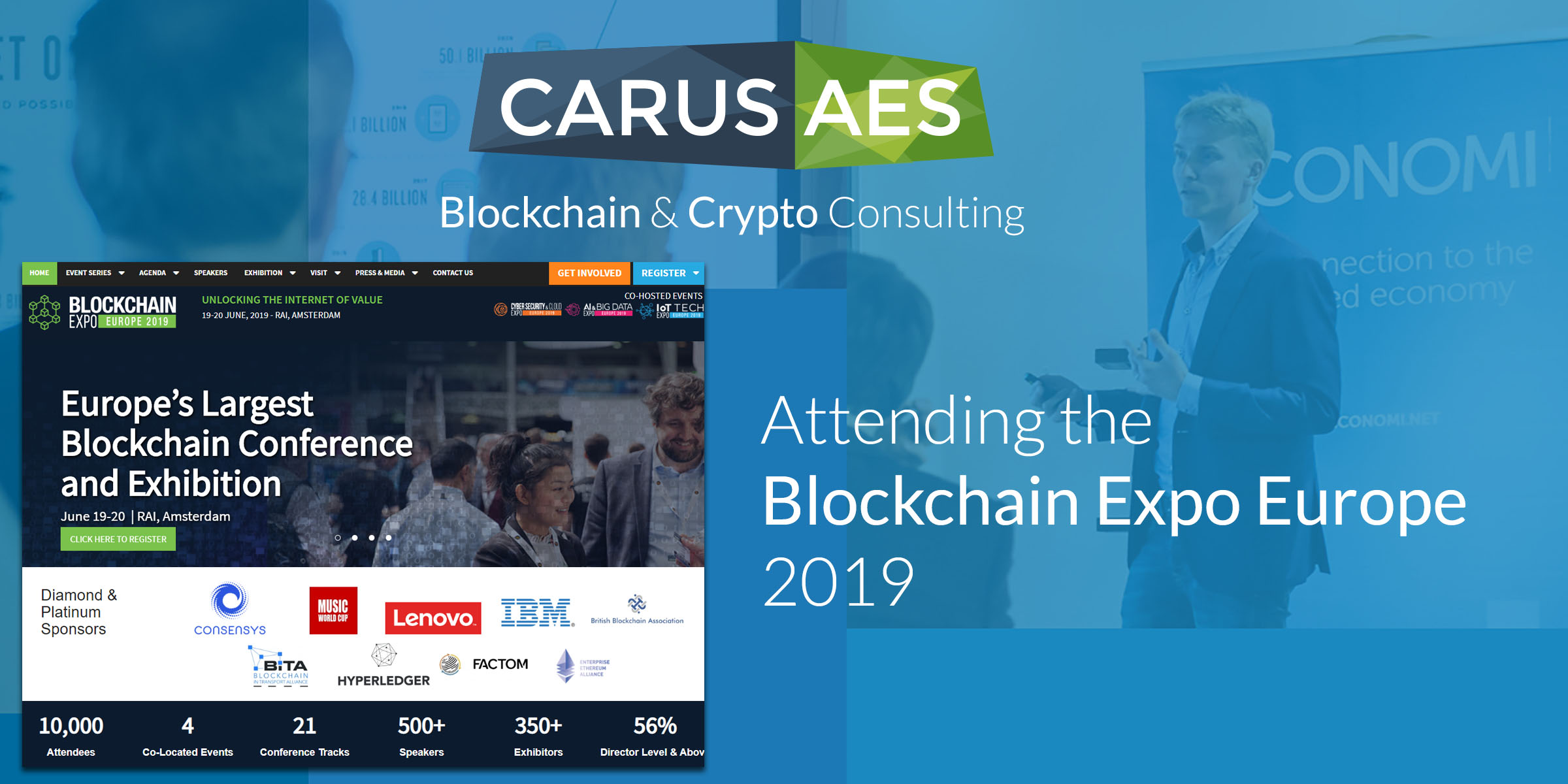 CarusAes and CARUS-AR Attending the Blockchain Expo Europe 2019